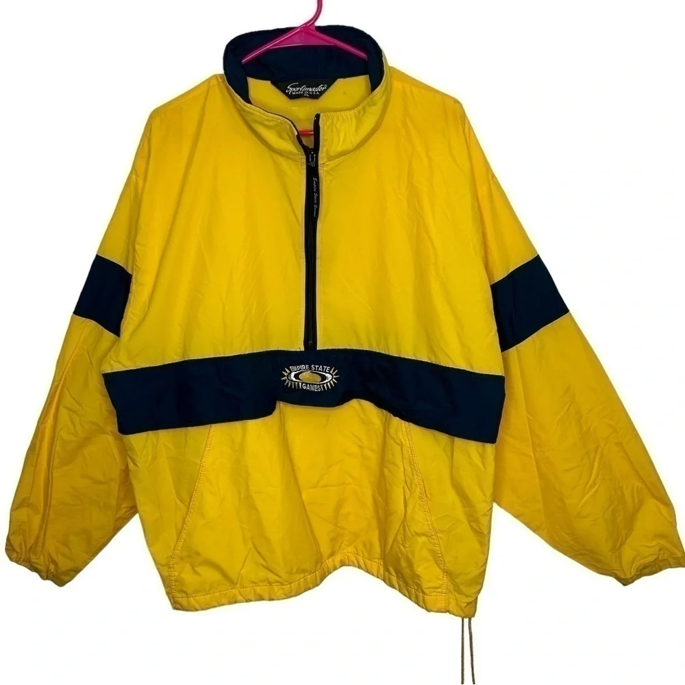 Vintage 1998 Empire State Games Rochester NY Half Zip Pullover Windbreaker